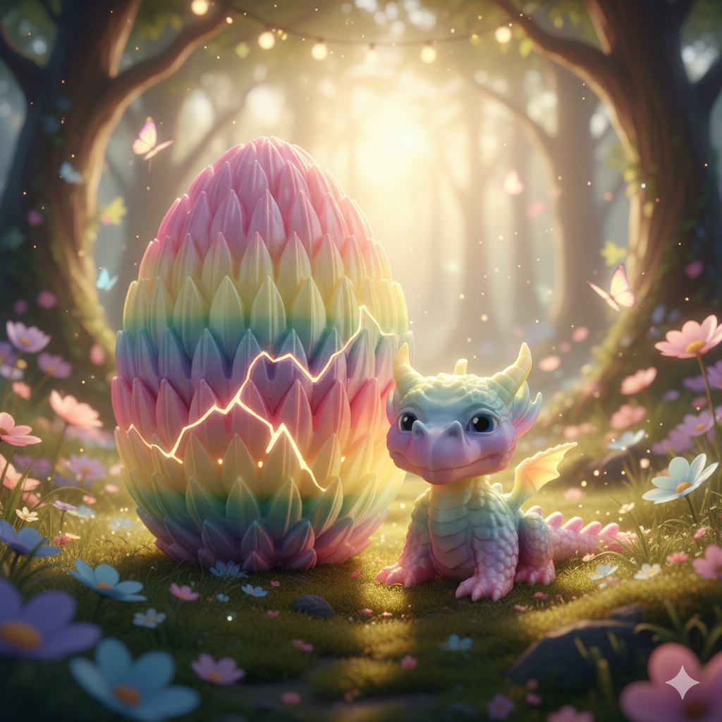 Regenbogen-Drache im Ei Ansicht 5